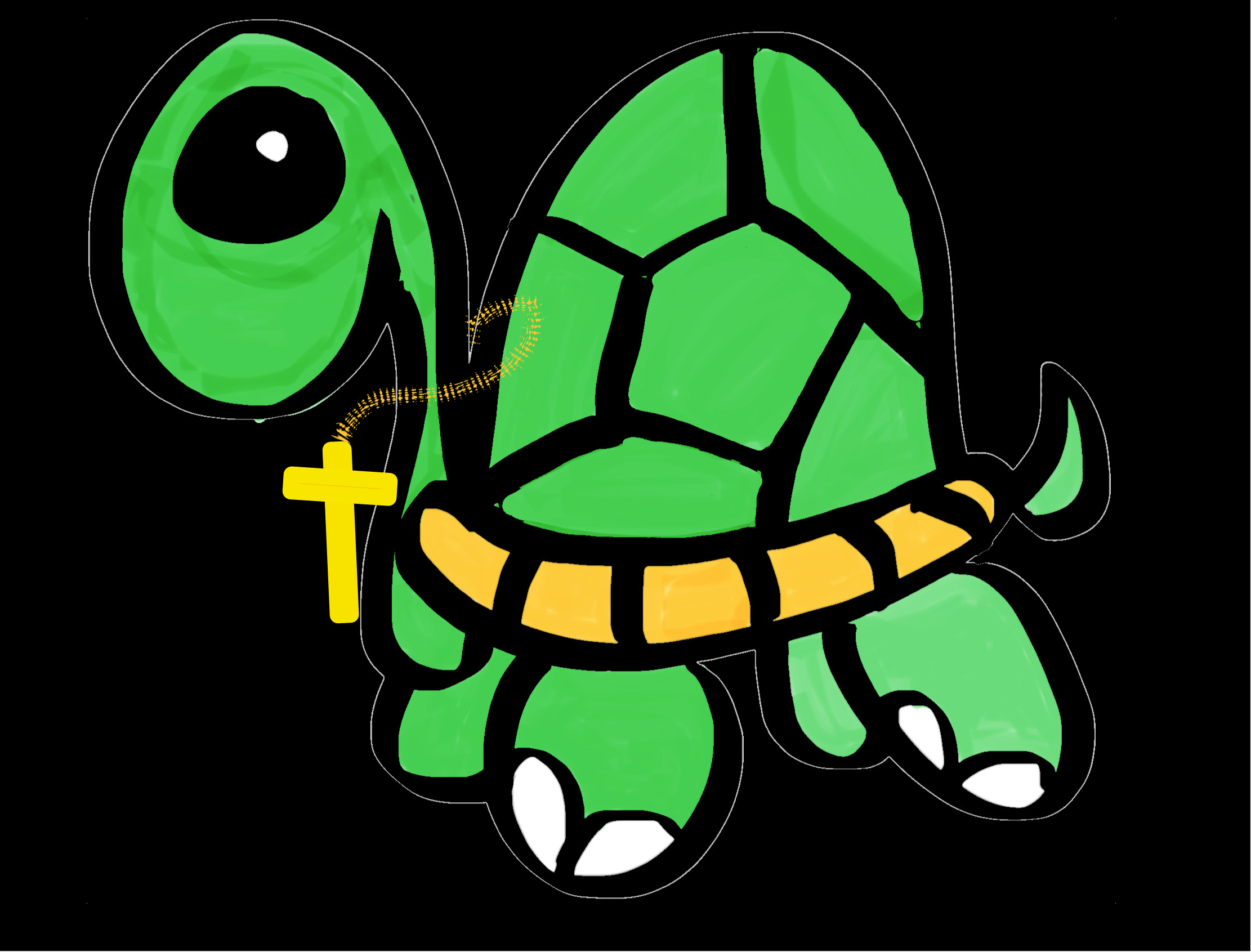 a powerful little turtle. plays the gitfiddle.